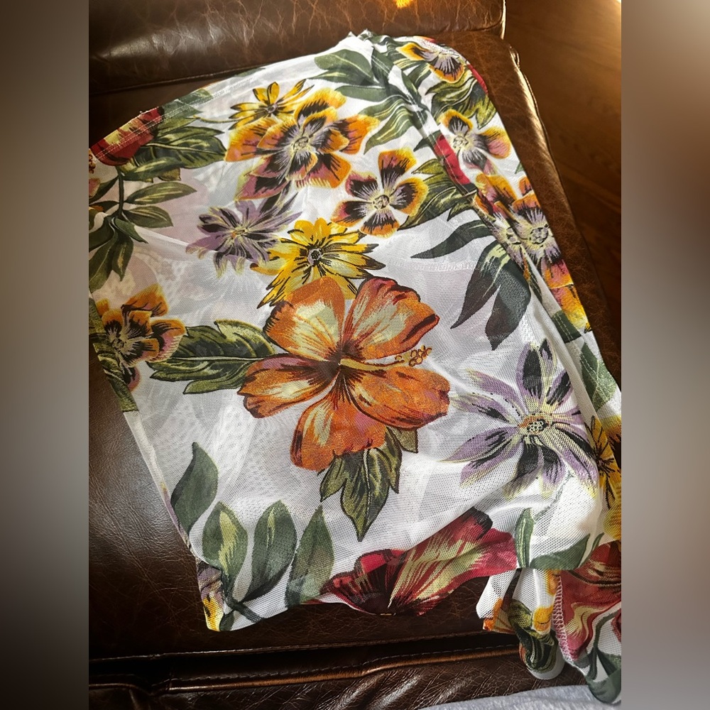 Floral sheer Print Scarf